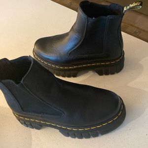 Black platform doc Martens